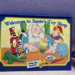 Children’s Christmas Pop Up Hardcover  Book Welcome To Santa’s Toy Shop